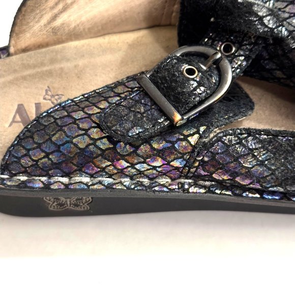 Alegria Classic Brilliant Snake Open Back Iridescent Slip-on Clogs Alg-715 Sz 40 - Picture 4 of 8